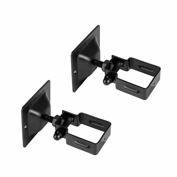 Nuvo Iron Legacy Collection Wall Brackets, Powder Coated Black, Used for mount a 2x2 to a wall, 2PK WMBRTXB
